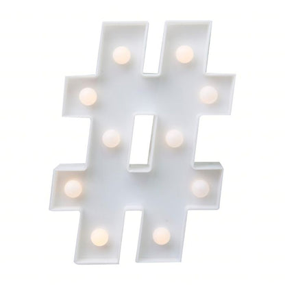 LED Plastic Number Symbol Light