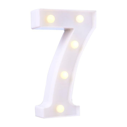 LED Plastic Number Symbol Light