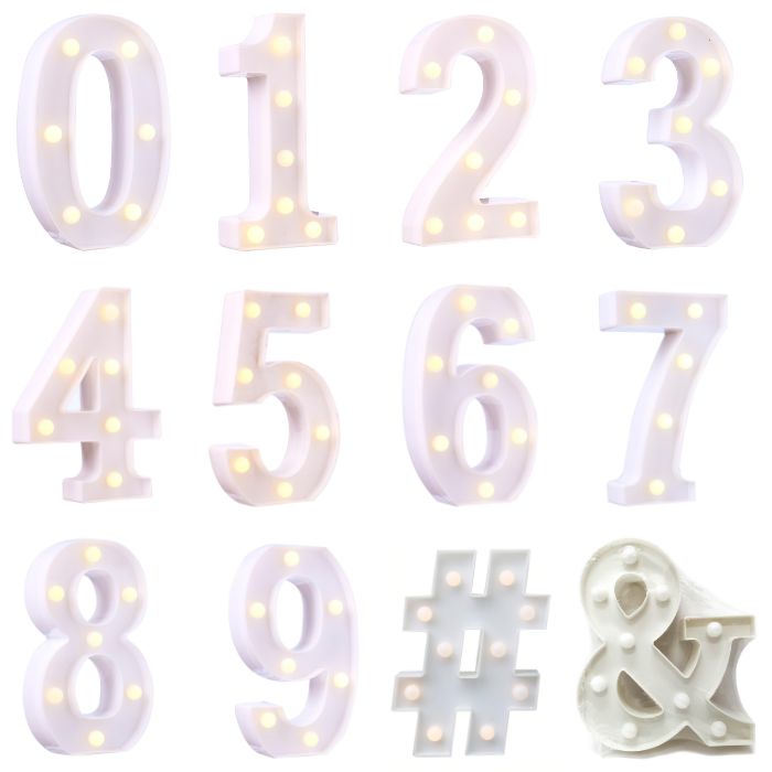 Num Infinity Light Plastic LED Plastic Number Symbol Light – CGS Party