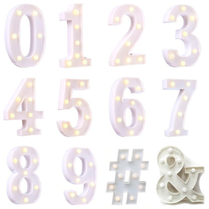 LED Plastic Number Symbol Light