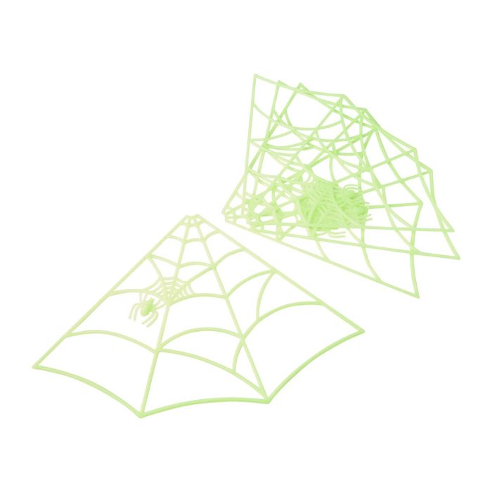 Glow in the Dark Plastic Spider Web Decoration