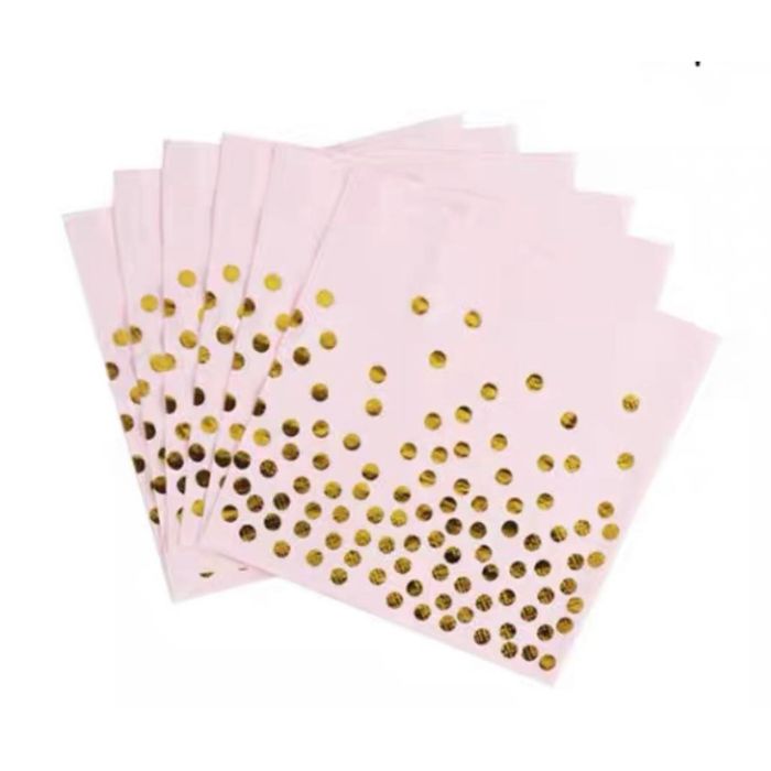 Shiny Gold Dots Napkins (20pc)