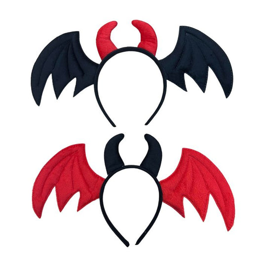 Devil Horn Bat Wings Headband