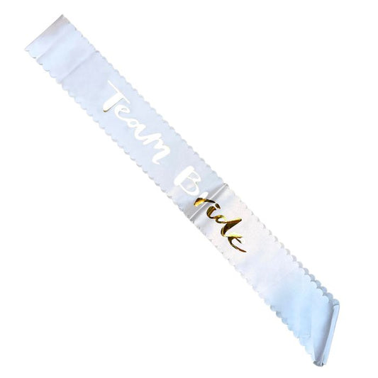 Team Bride Shiny Satin Sash