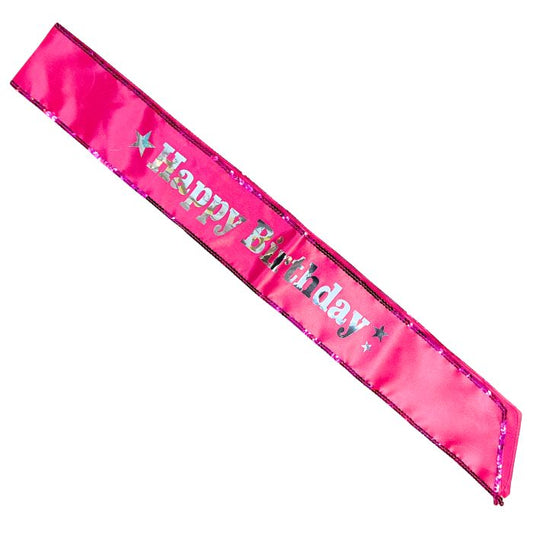 Happy Birthday Shiny Sequin Sash