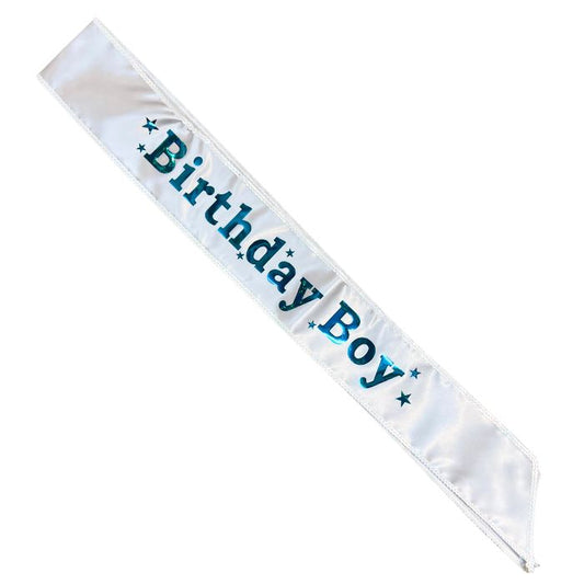 Birthday Boy Shiny Sequin Sash