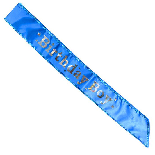 Birthday Boy Shiny Sequin Sash