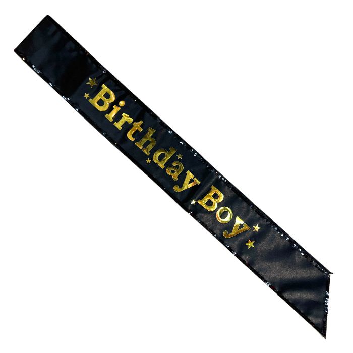 Birthday Boy Shiny Sequin Sash