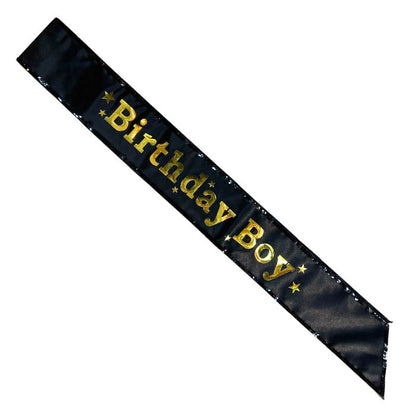 Birthday Boy Shiny Sequin Sash