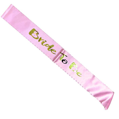 Bride to Be Shiny Satin or Lace Sash