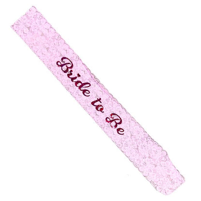 Bride to Be Shiny Satin or Lace Sash
