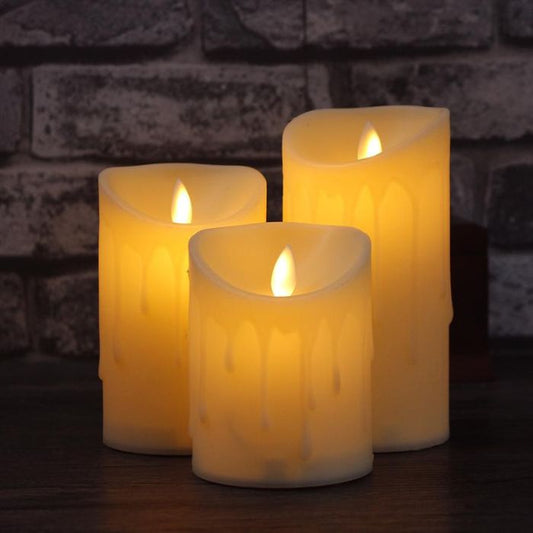 LED Flickering Flame Wax Candle Light WM1127