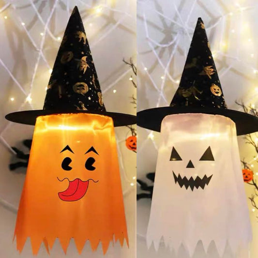 LED Witch Ghost Hat Hanging Decoration