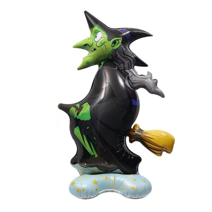 80x128cm Halloween Foil Balloon Display F1079 (Flying Witch)