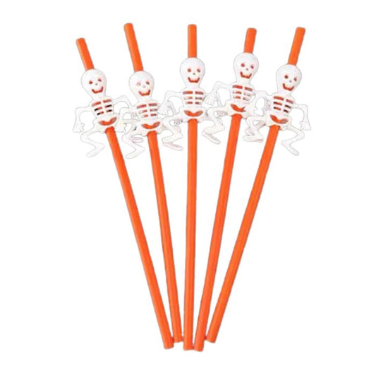 Halloween Themed Skeleton Drinking Straws