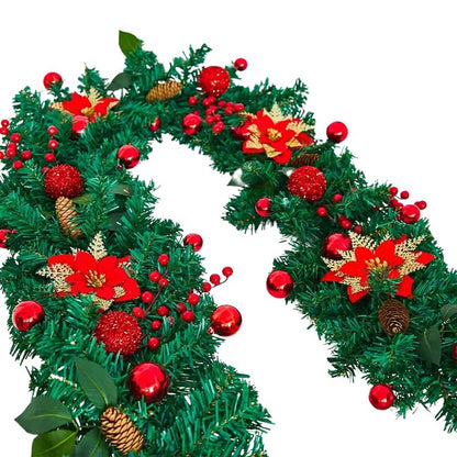 XM 1.8m Decorated PVC Garland (Red)