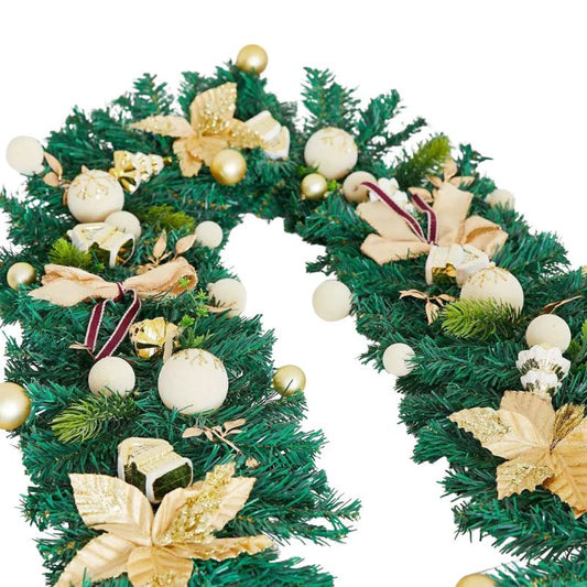 XM 1.8m Decorated PVC Velvet Garland (Gold)