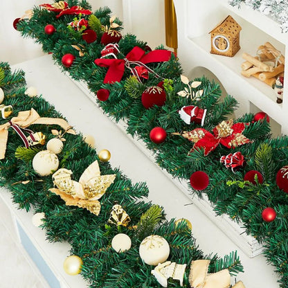 XM 1.8m Decorated PVC Velvet Garland (Gold)