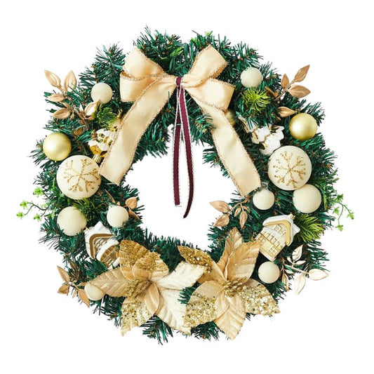 XM 40cm Velvet Christmas Wreath (Gold)