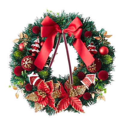XM 40cm Velvet Christmas Wreath (Red)
