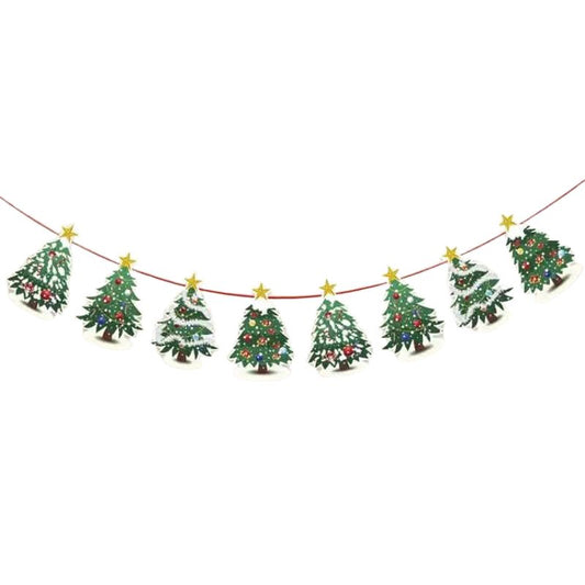 XM 8pc Christmas Tree Hanging Paper Garland 3m Z-25