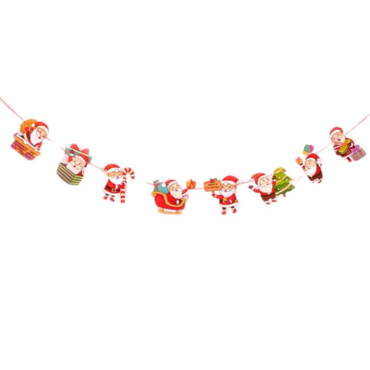 3m Merry Christmas Paper Garland Z-46 (Santa Claus)