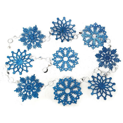 Glitter Snowflake Hanging Garland