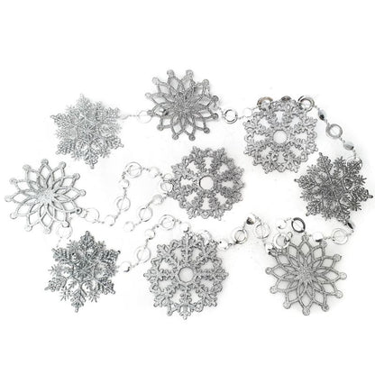 Glitter Snowflake Hanging Garland
