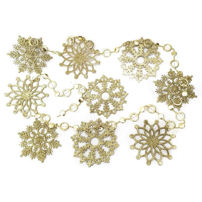 Glitter Snowflake Hanging Garland
