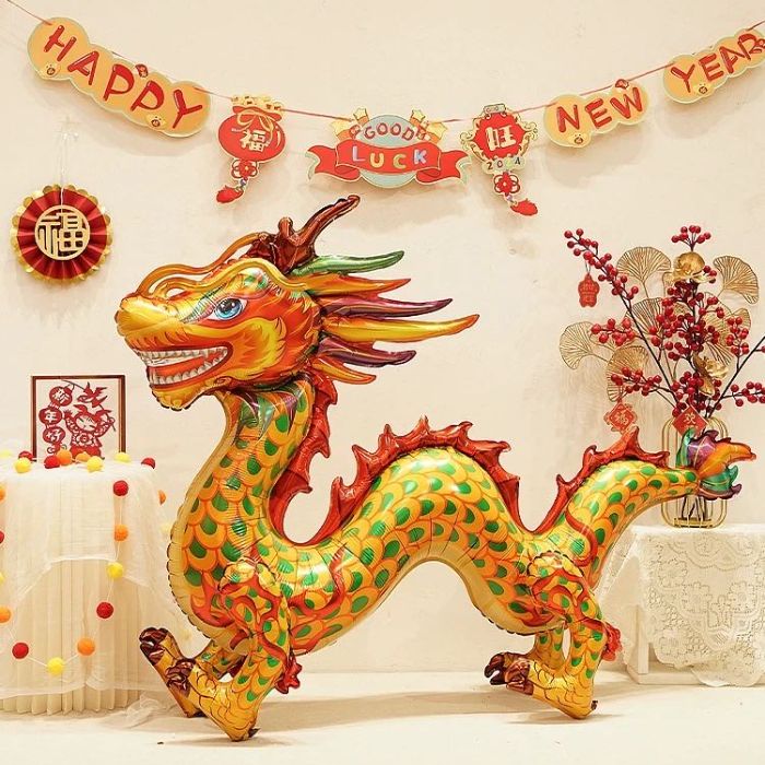 CNY Dragon Dance Balloon Display