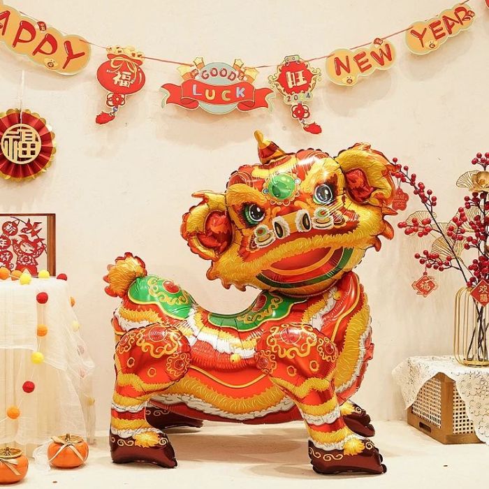CNY Lion Dance Balloon Display