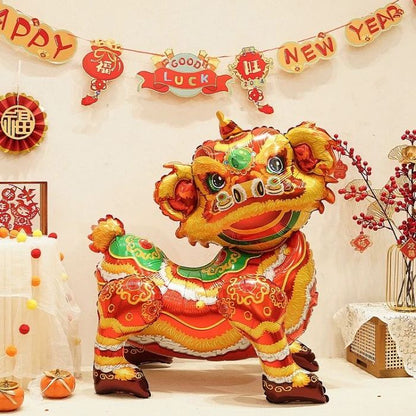 CNY Lion Dance Balloon Display