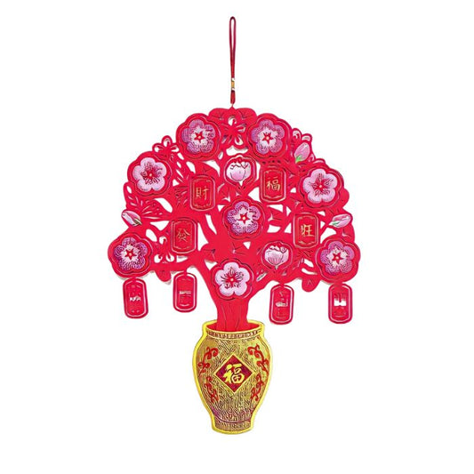 35x56cm Embroidery Cherry Blossom Hanging Decoration HX211-05