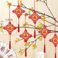 CNY Velvet Fu Knot Mini Hanging Decoration (6pcs)