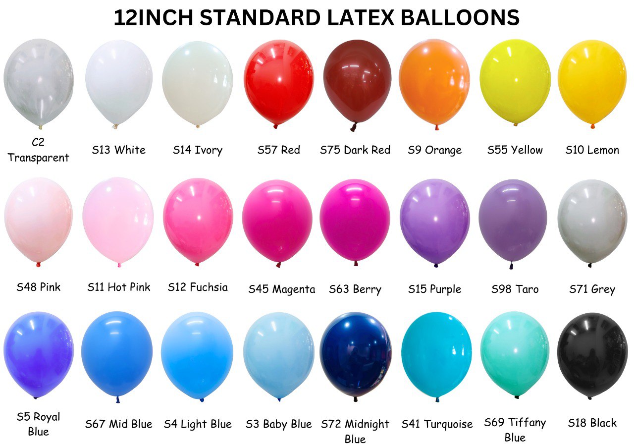 10 Pc Helium 12 Inch Latex Balloon