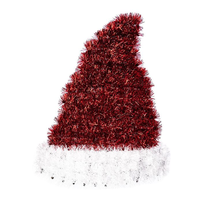 Tinsel Santa Hat Hanging Decoration