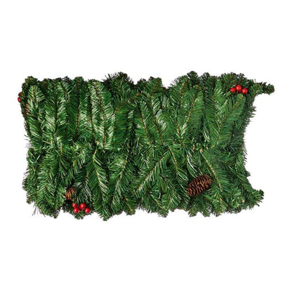 9ft Berries Needle Spruce Garland (TT15-34-Green)