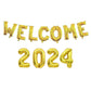 16inch Welcome 2024 Foil Balloon Set (Gold)