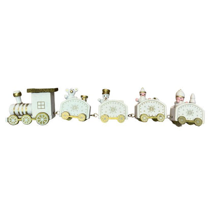25.5cm Christmas Wooden Train Y01213