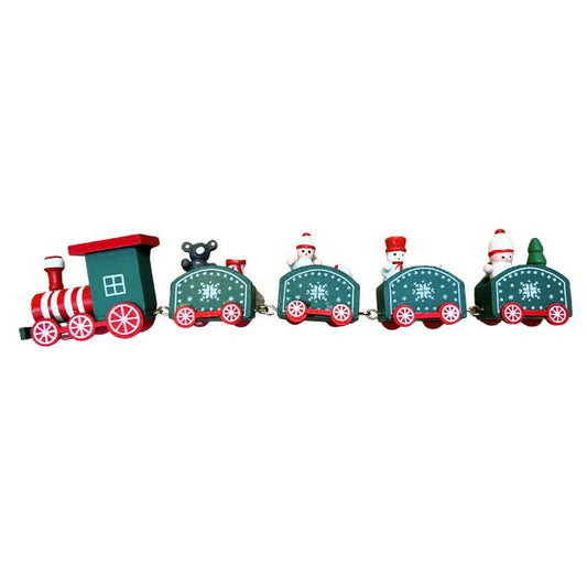 25.5cm Christmas Wooden Train Y01213