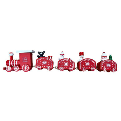 25.5cm Christmas Wooden Train Y01213