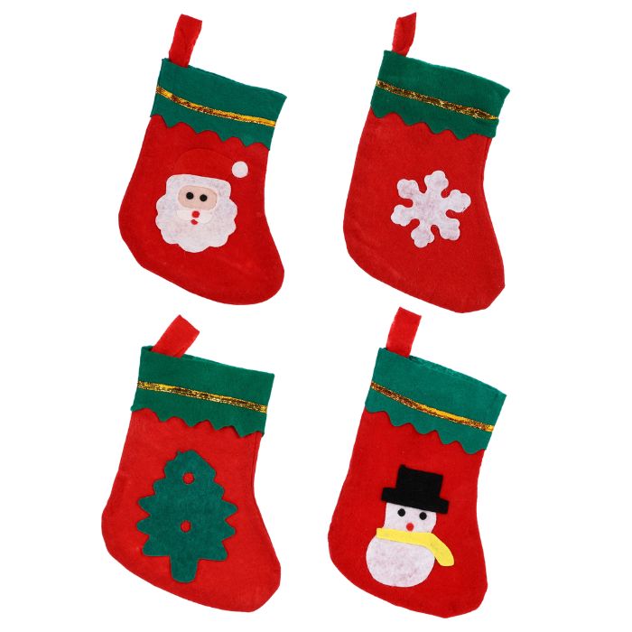 15x23cm Designed Christmas Sock (assorted)