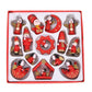 Christmas Wooden Ornaments (Red Gold) Y01144