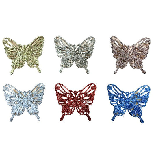 12cm Glitter Hanging Butterfly HS002 (5pcs)