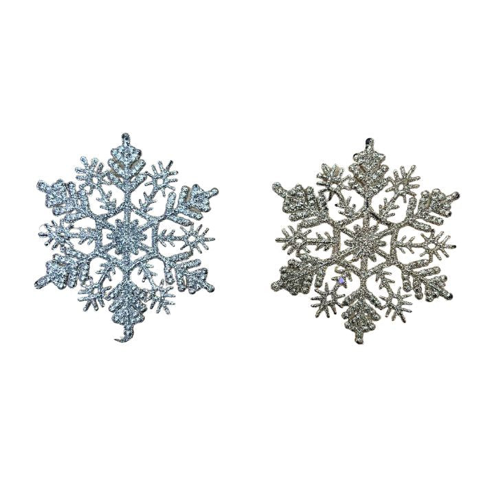 12cm Glitter Snowflake Hanging Deco HS032 (5p)