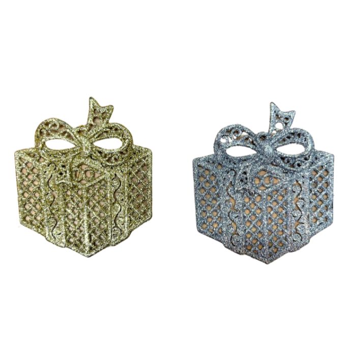 12cm Glitter Hanging Present HS359 (5pcs)
