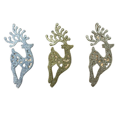 14.5cm Glitter Hanging Reindeer HS047 (5pcs)