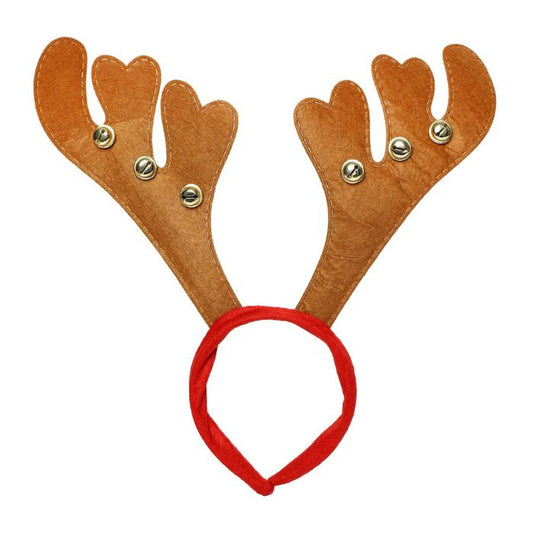 Christmas Reindeer Bells Headband (Brown)