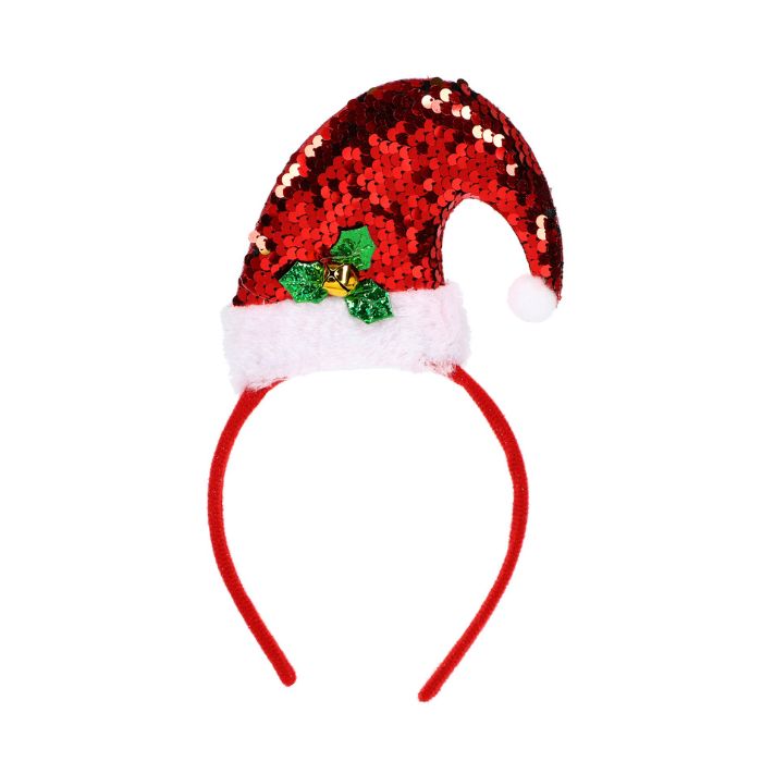 Interchangeable Color Sequin Bell Santa Hat Headband