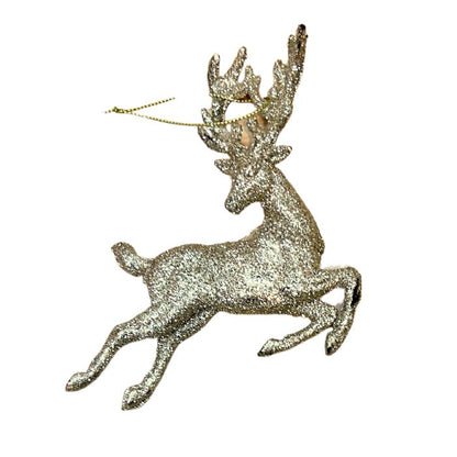 16cm Glitter Hanging Reindeer HS366